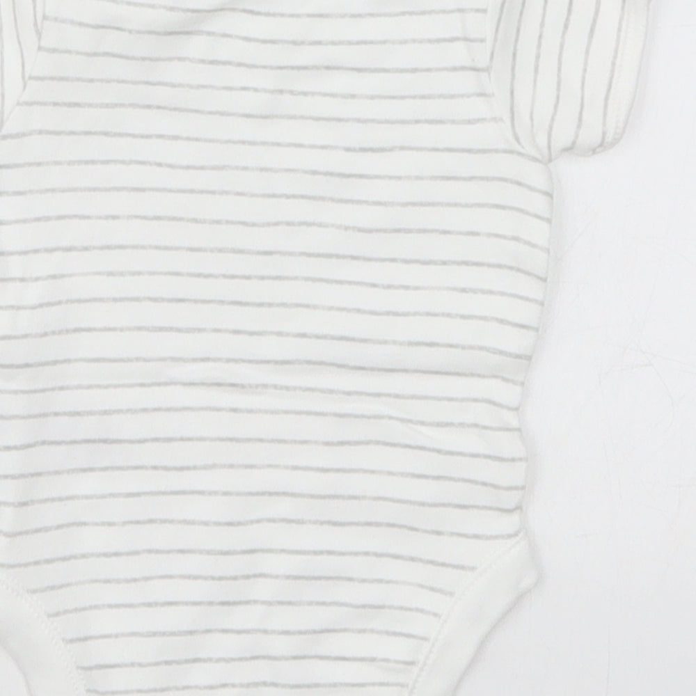 George Baby White Striped  Babygrow One-Piece Size 0-3 Months