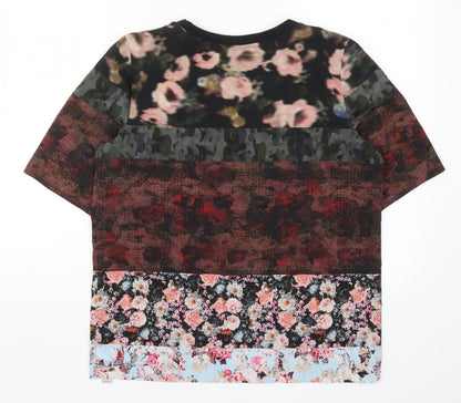 Womens UK Size 8 Topshop Multicoloured Basic T-Shirt