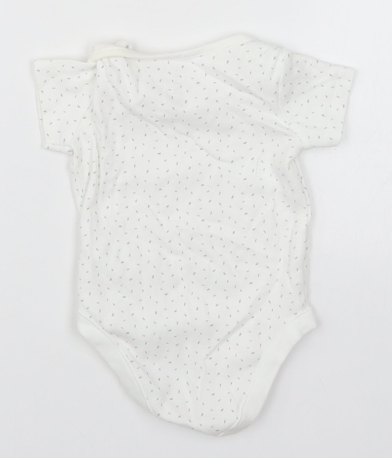F&F Baby White   Babygrow One-Piece Size 3-6 Months  - Flecked