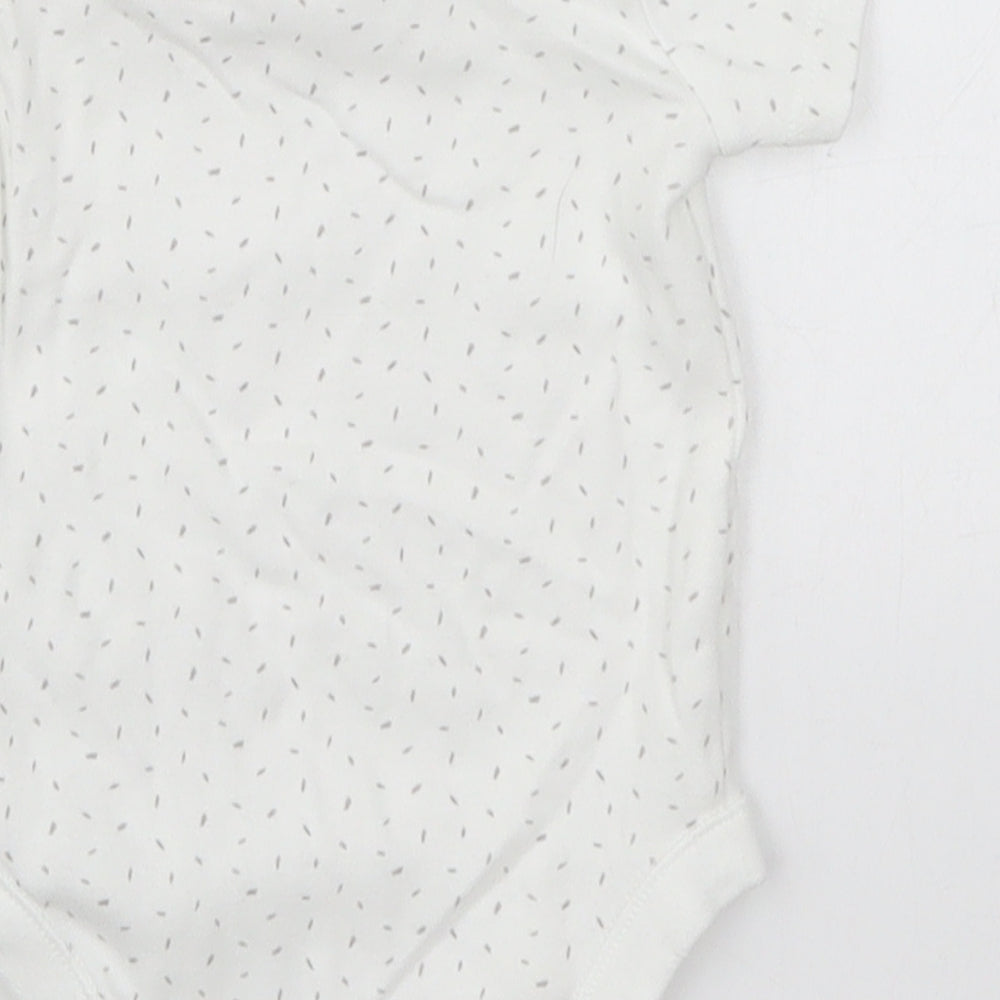 F&F Baby White   Babygrow One-Piece Size 3-6 Months  - Flecked