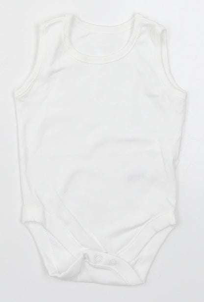 Nutmeg Baby White   Babygrow One-Piece Size 6-9 Months