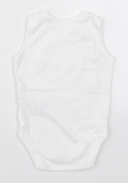 Nutmeg Baby White   Babygrow One-Piece Size 6-9 Months