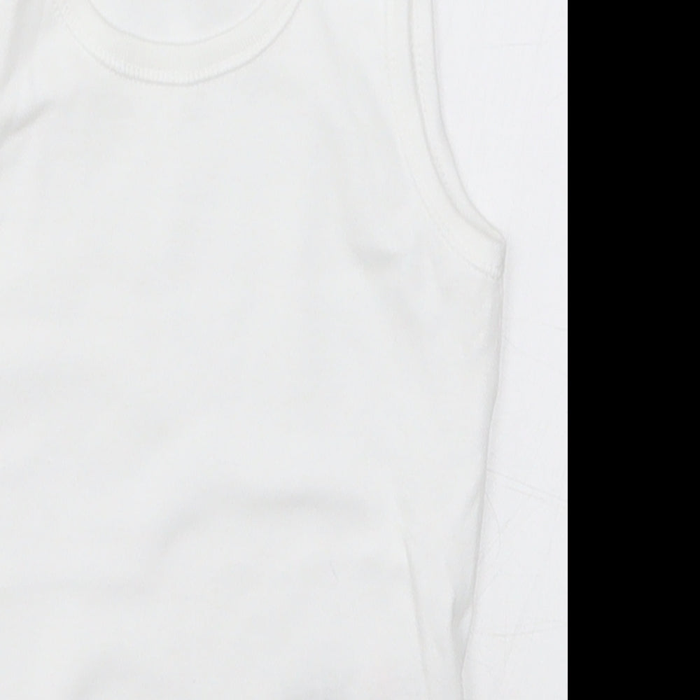 Nutmeg Baby White   Babygrow One-Piece Size 6-9 Months
