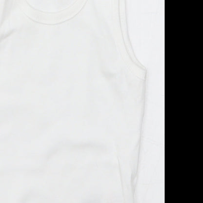 Nutmeg Baby White   Babygrow One-Piece Size 6-9 Months