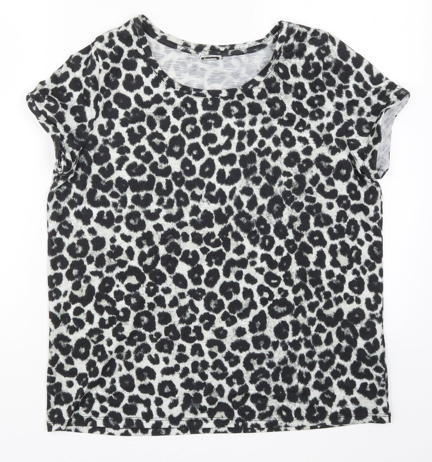 Womens UK Size M Pimkie Grey Basic T-Shirt