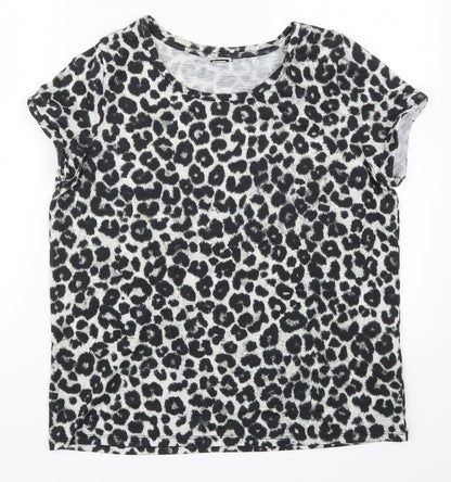 Womens UK Size M Pimkie Grey Basic T-Shirt