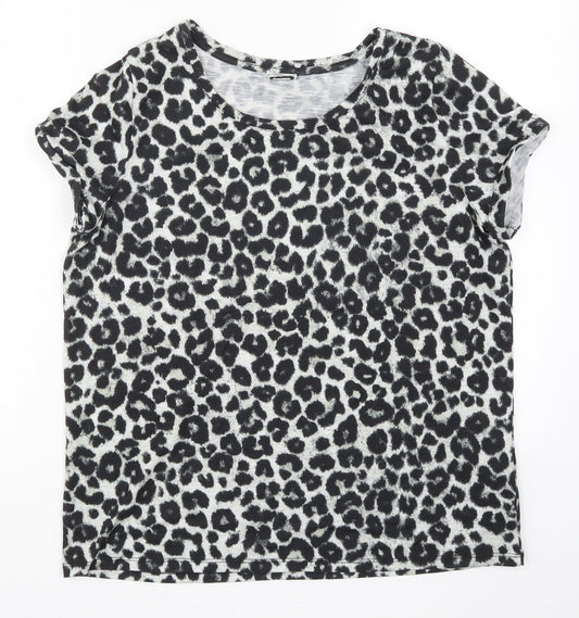 Womens UK Size M Pimkie Grey Basic T-Shirt