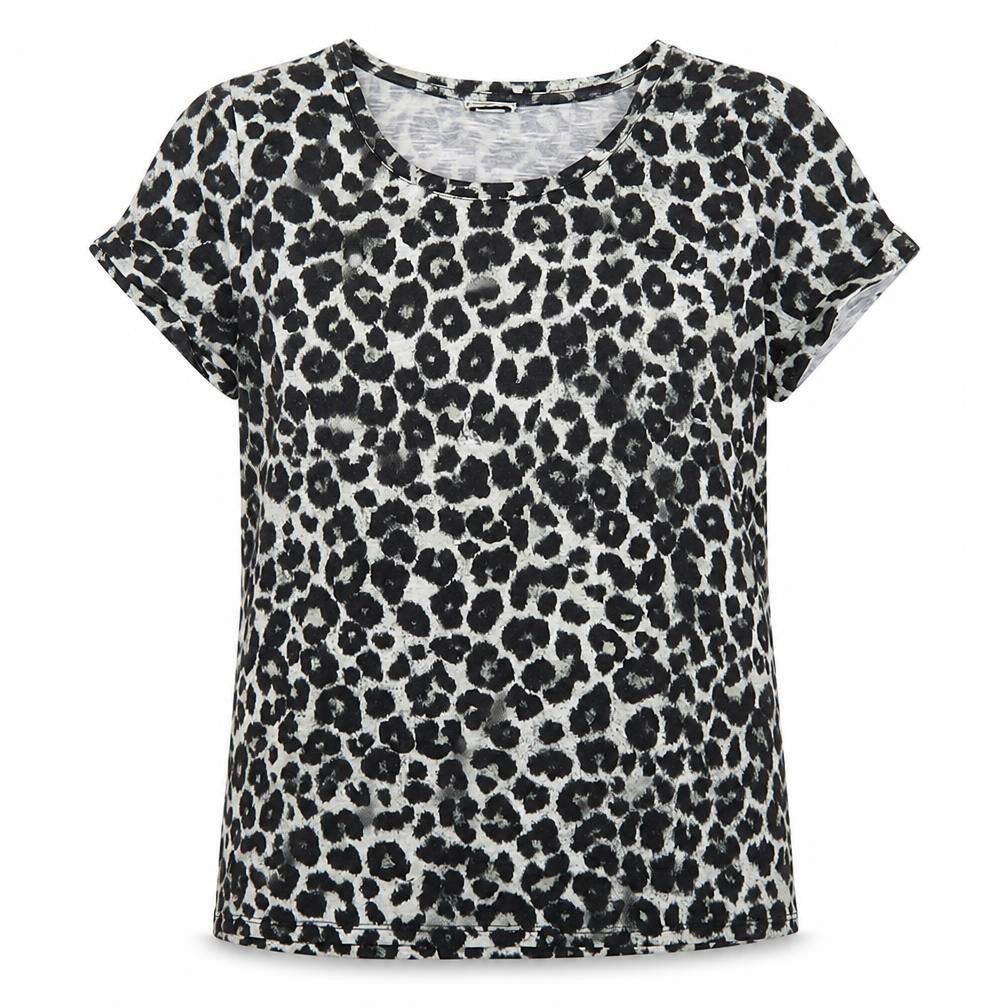 Womens UK Size M Pimkie Grey Basic T-Shirt
