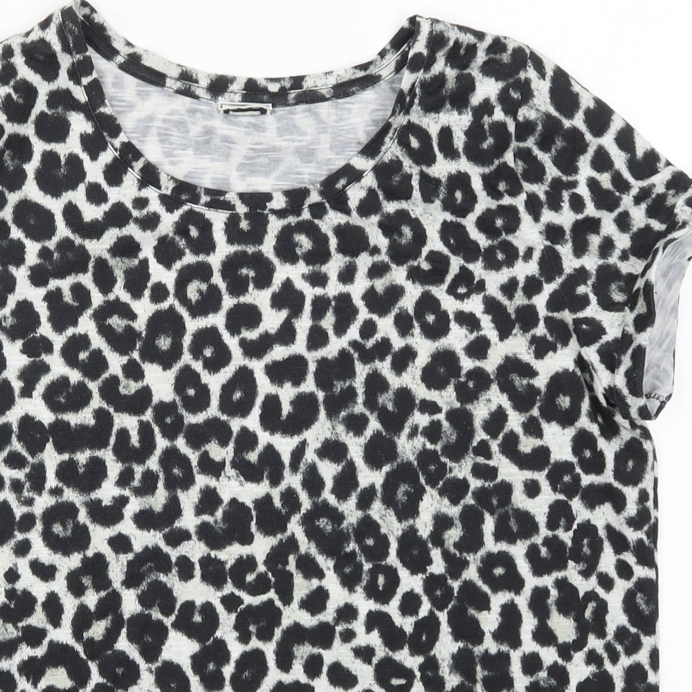 Womens UK Size M Pimkie Grey Basic T-Shirt