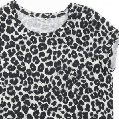 Womens UK Size M Pimkie Grey Basic T-Shirt