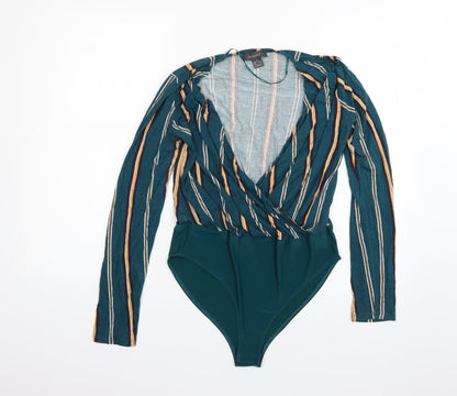 Primark Womens Multicoloured Striped  Basic Blouse Size 10