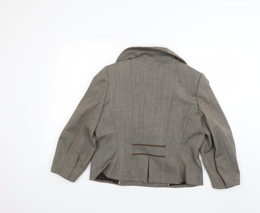 Marks & Spencer Womens Brown Argyle/Diamond  Overcoat Coat Size 16