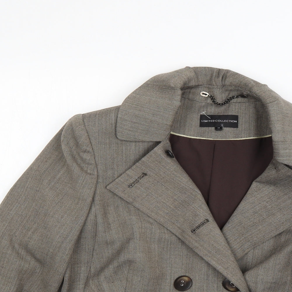 Womens UK Size 16 Marks & Spencer Brown Overcoat