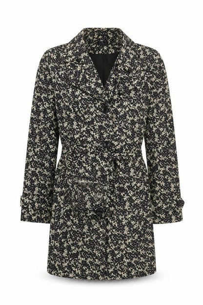 Marks & Spencer Womens Brown Geometric  Rain Coat Coat Size 8