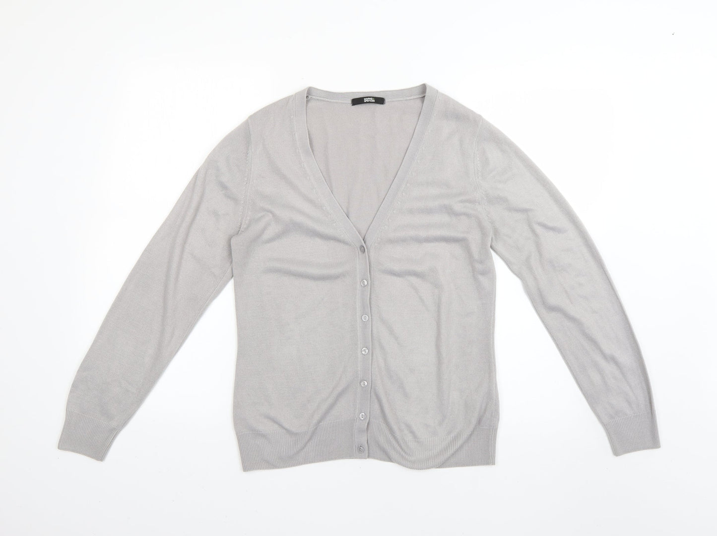 Womens UK Size 10 Marks and Spencer Grey Cardigan Jumper