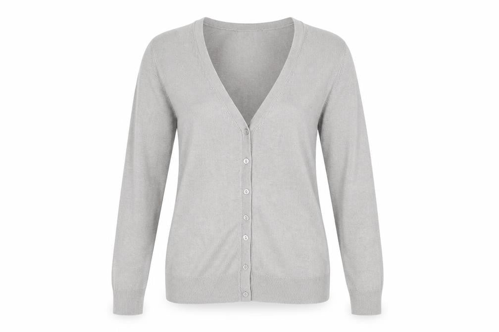Womens UK Size 10 Marks and Spencer Grey Cardigan Jumper