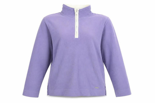 Front view of Active women’s purple jumper, size UK 14