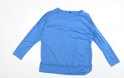 Womens UK Size L Preworn Blue Pullover Jumper