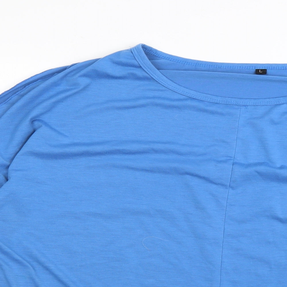 Womens UK Size L Preworn Blue Pullover Jumper