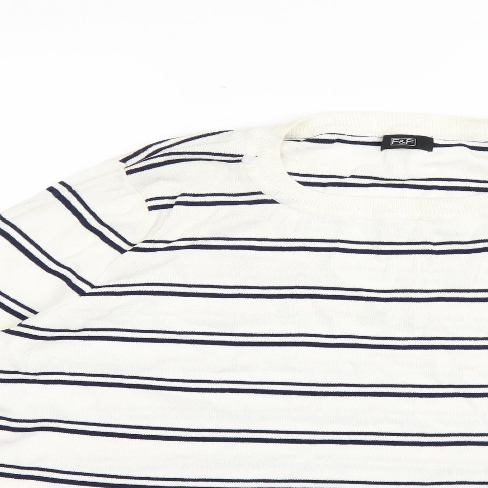 F&F Womens Multicoloured Striped  Pullover Jumper Size 14