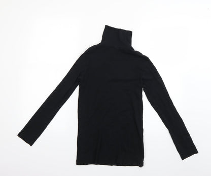 Womens UK Size 12 Peacocks Black Basic Blouse