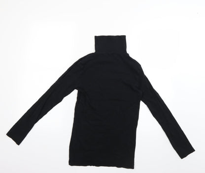 Womens UK Size 12 Peacocks Black Basic Blouse