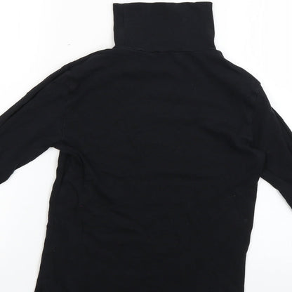 Womens UK Size 12 Peacocks Black Basic Blouse