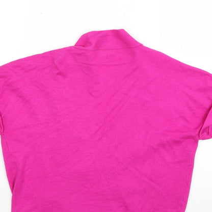 Womens UK Size 12 Papaya Pink Cardigan Jumper