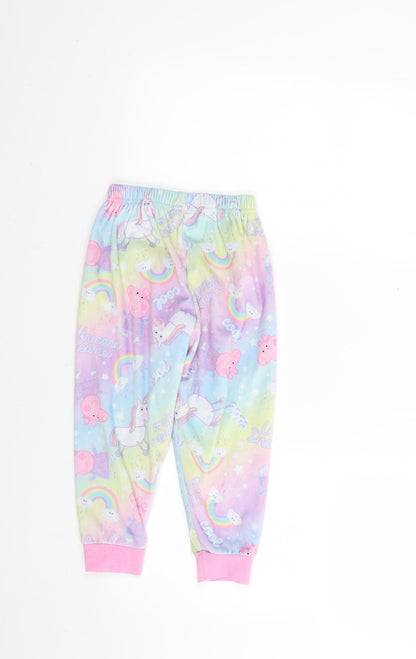 mataln Girls Multicoloured Geometric   Pyjama Pants Size 5 Years