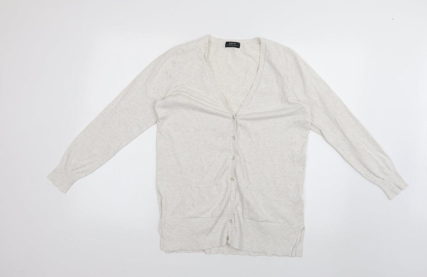 Womens UK Size 14 Matalan Grey Cardigan Jumper