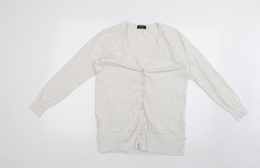 Womens UK Size 14 Matalan Grey Cardigan Jumper