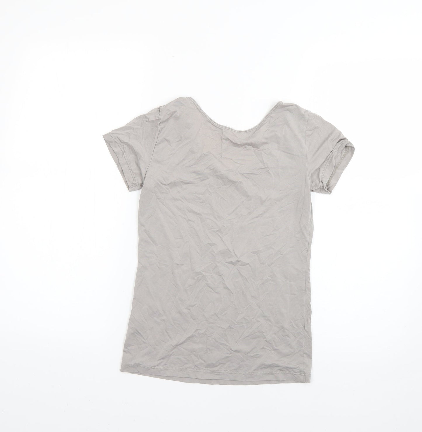 alrism Womens Grey   Basic T-Shirt Size S