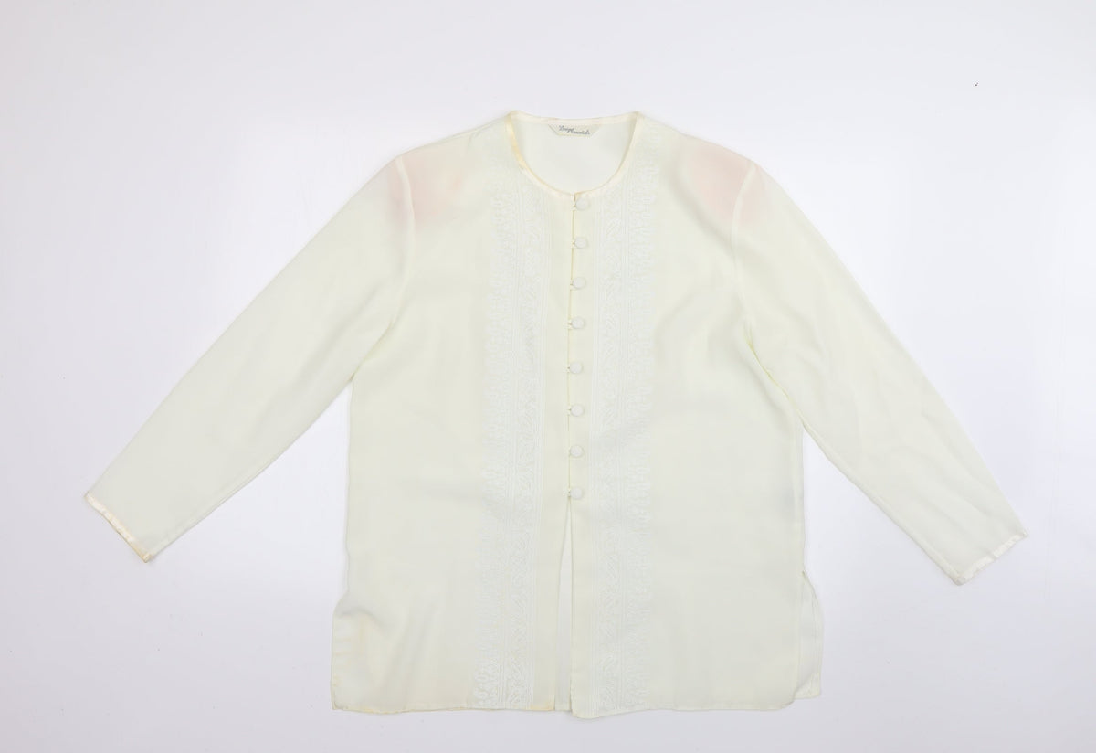 Additional front view of design essentials women’s cardigan jumper, size UK 16