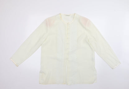 Additional front view of design essentials women’s cardigan jumper, size UK 16