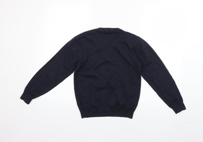 Back view of George boys’ blue jumper, size 8-9, years