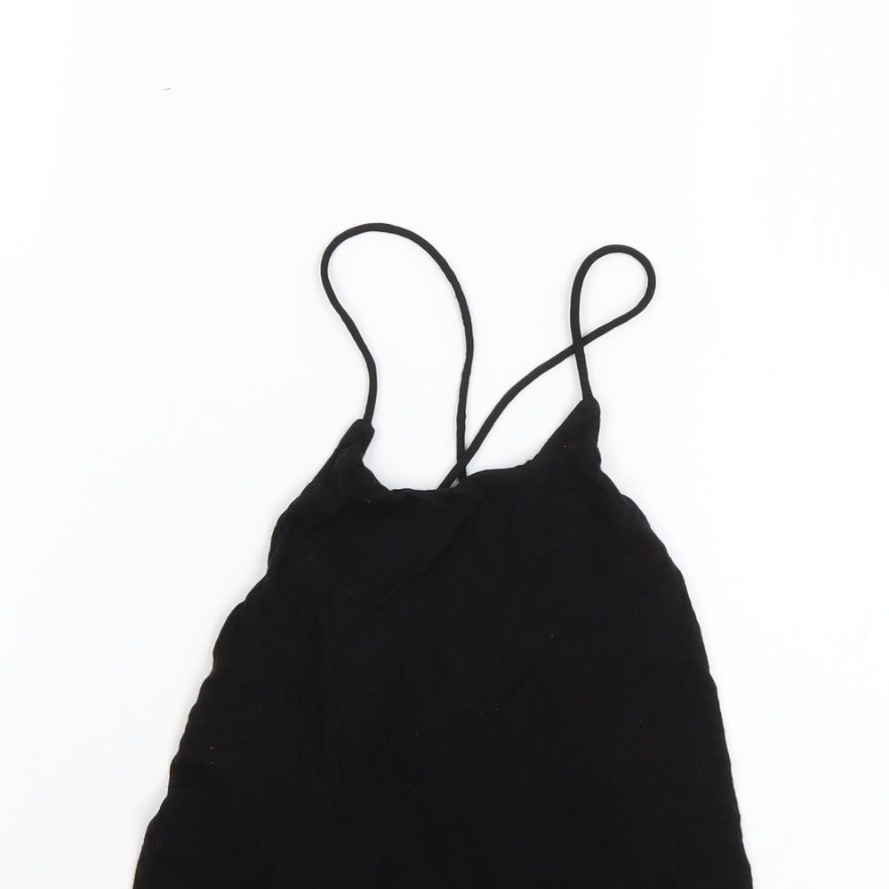 Womens UK Size S H&M Black Basic T-Shirt