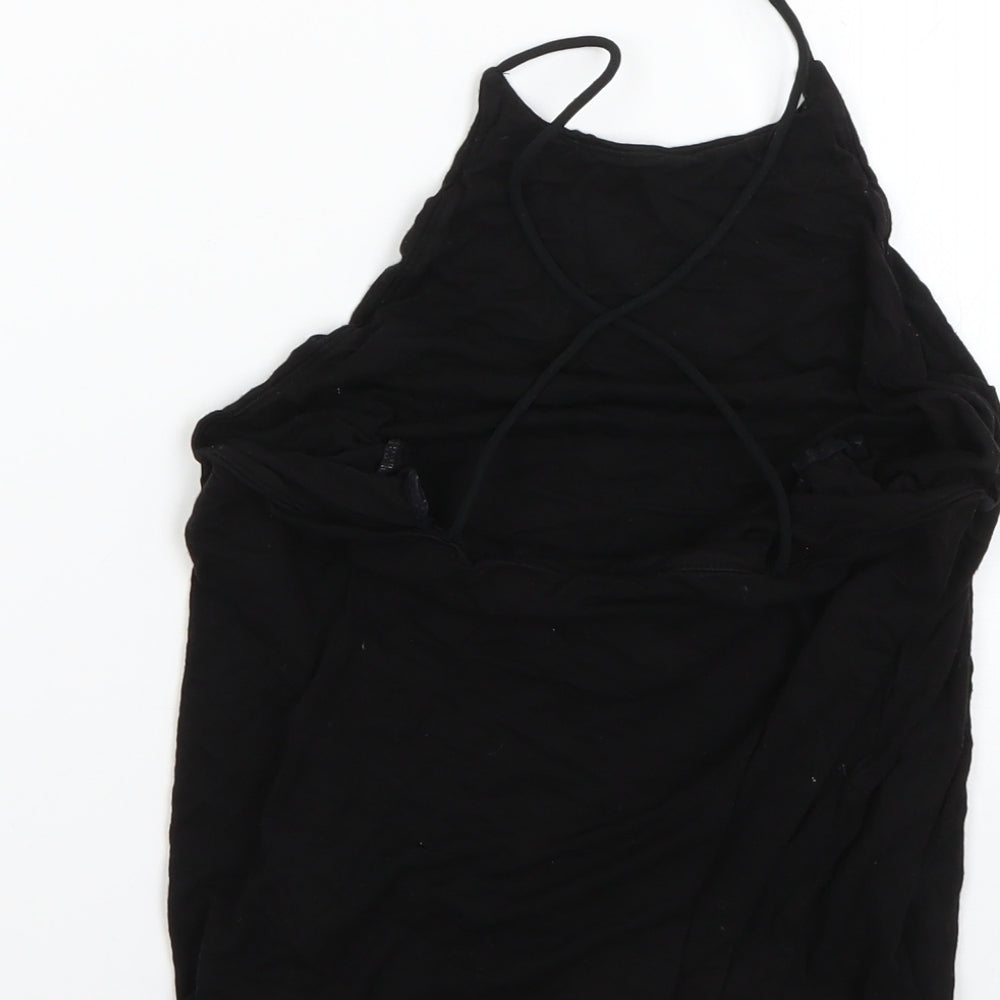 Womens UK Size S H&M Black Basic T-Shirt