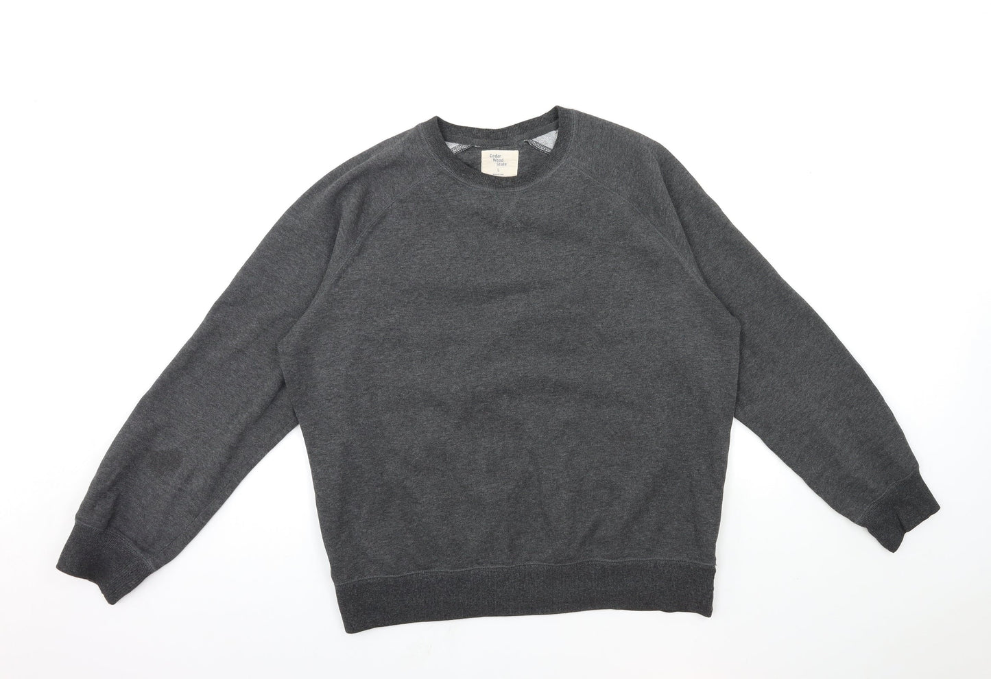 Mens UK Size L Cedar Wood State Grey Pullover Sweatshirt