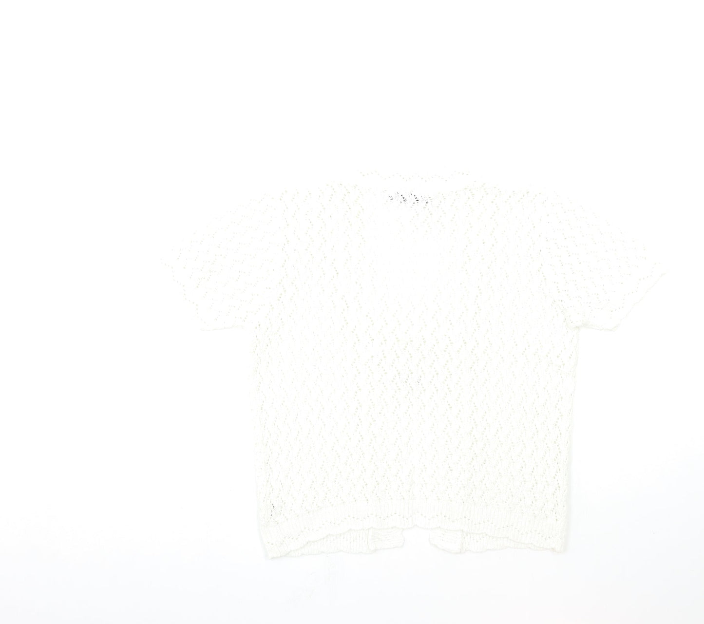 Pyari Womens White  Knit Cardigan Jumper Size S