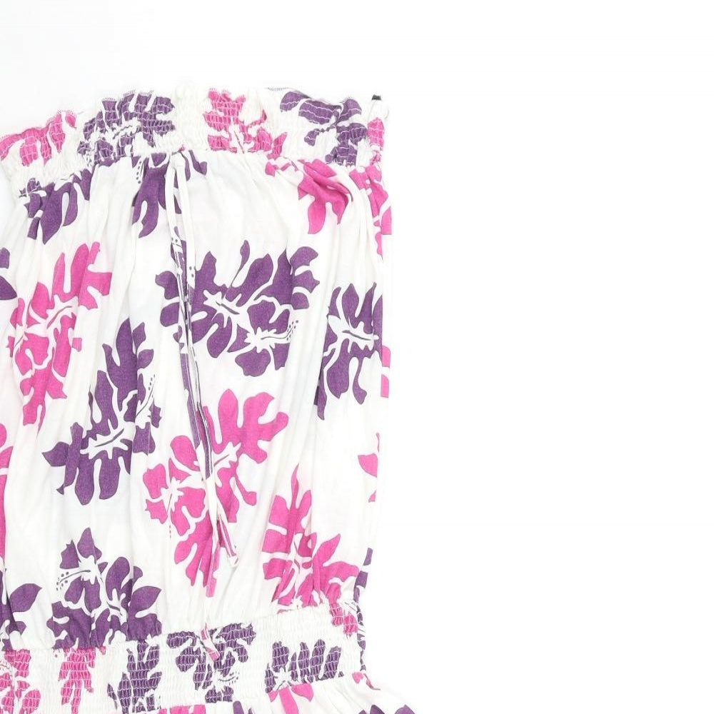 Dorothy Perkins Womens White Floral  Mini  Size 12