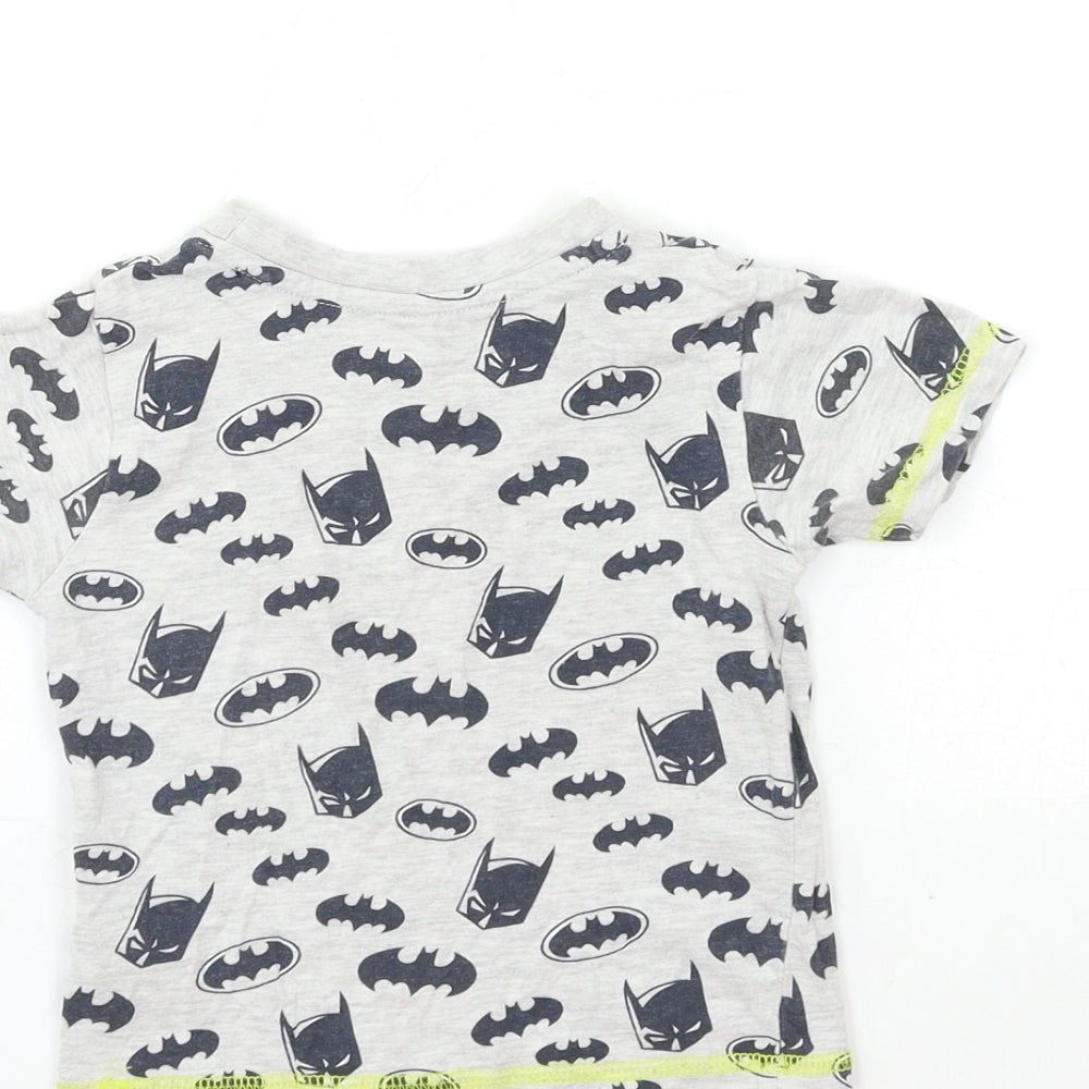 Batman Baby Grey   Basic T-Shirt Size 12 Months  - Little Hero