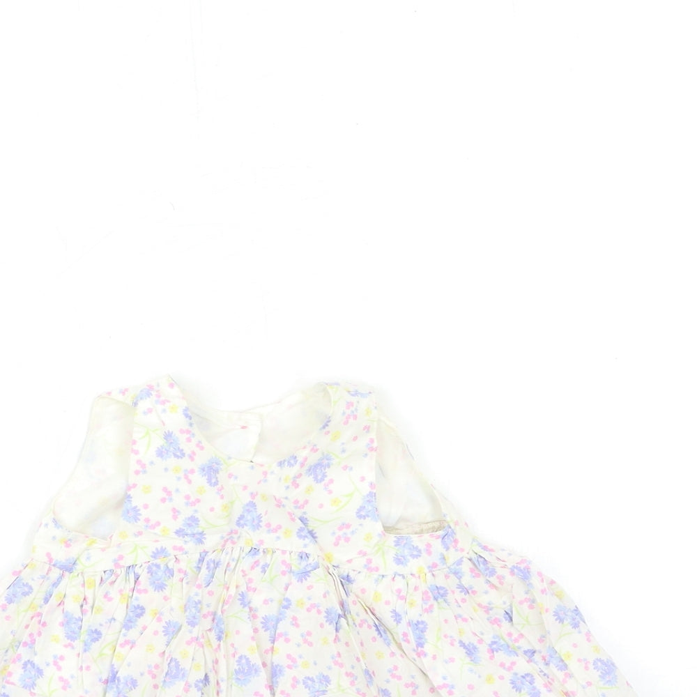 Mothercare Baby White Floral  Fit & Flare  Size 12-18 Months