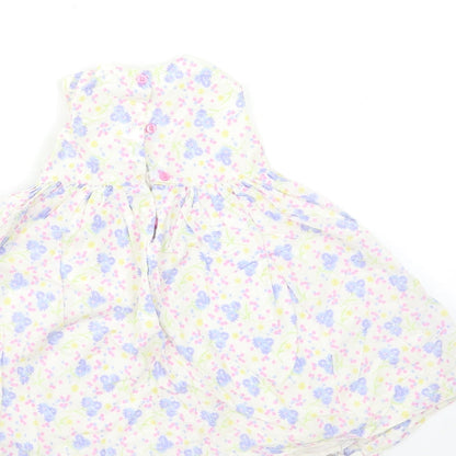 Mothercare Baby White Floral  Fit & Flare  Size 12-18 Months