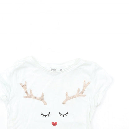 F&F Baby White   Basic T-Shirt Size 3-6 Months  - christmas