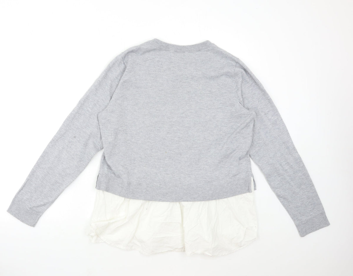 Womens UK Size L H&M Grey Pullover Jumper
