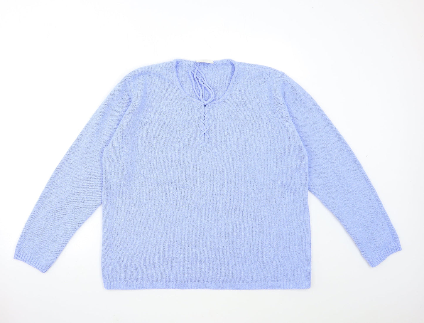 Claire Ashton Womens Blue  Knit Pullover Jumper Size 14