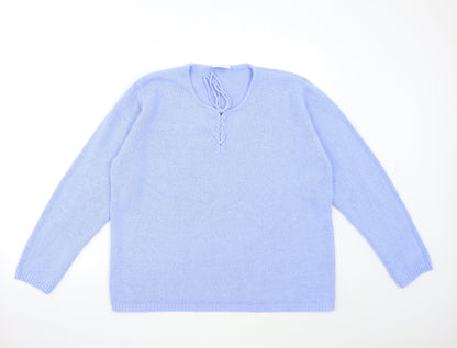 Claire Ashton Womens Blue  Knit Pullover Jumper Size 14