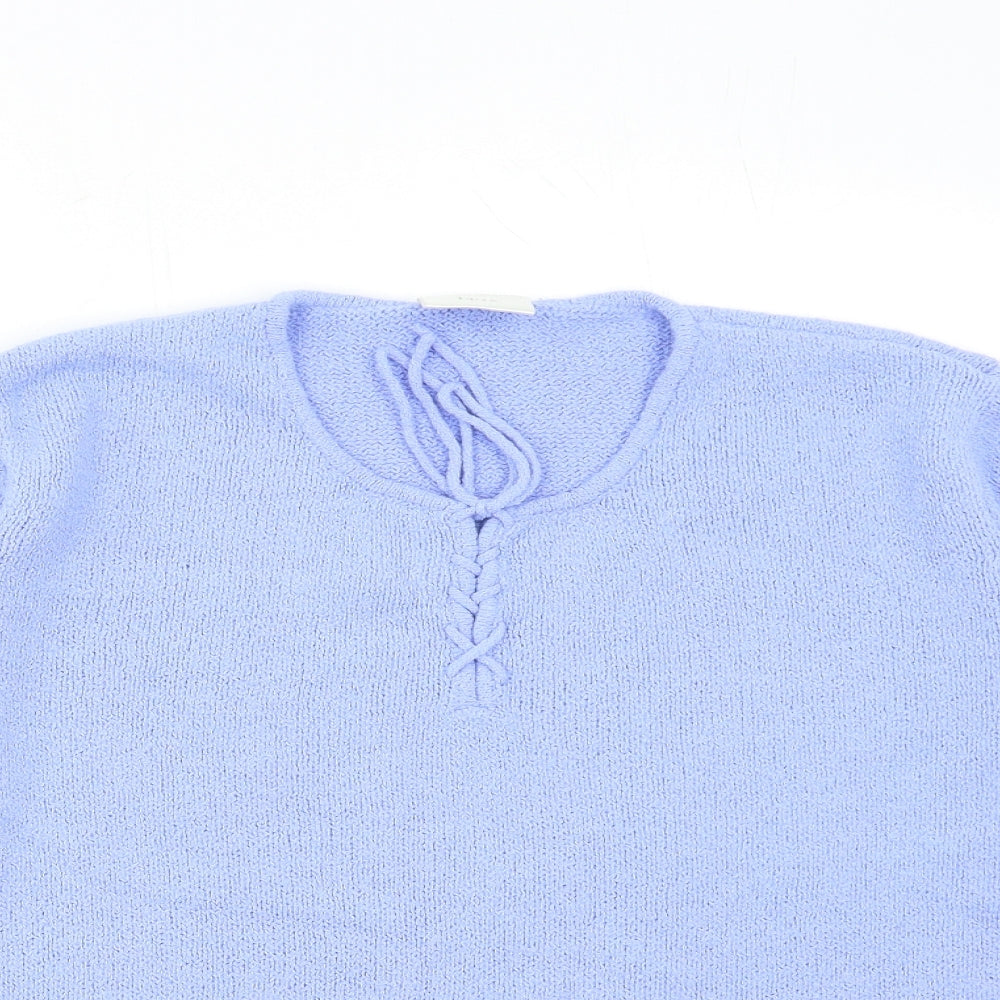 Claire Ashton Womens Blue  Knit Pullover Jumper Size 14