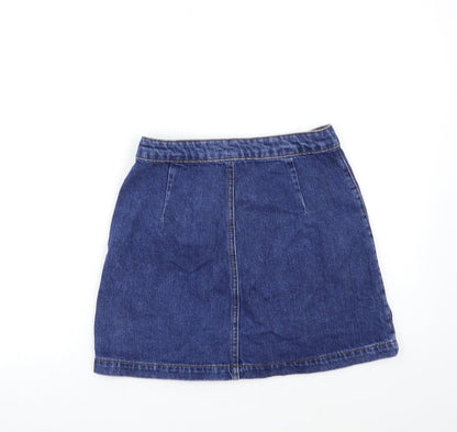 Womens UK Size 25 in Topshop Mini Denim Skirt