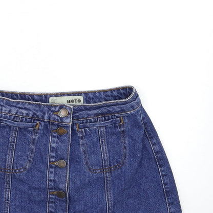 Womens UK Size 25 in Topshop Mini Denim Skirt